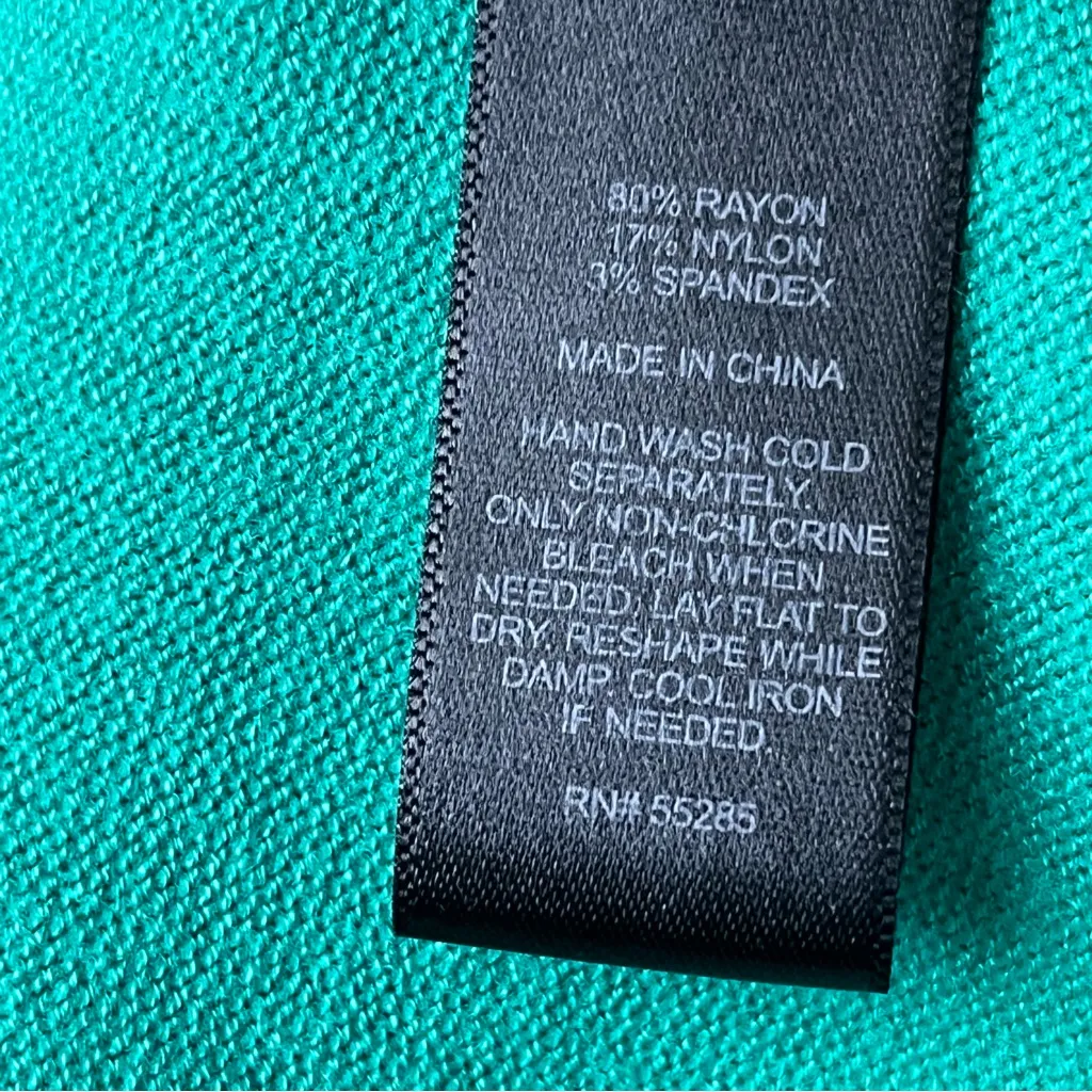 Y2K Express Kelly Green Studded Sweater Top S Preppy Coastal Beach Forest Fairy - Image 8