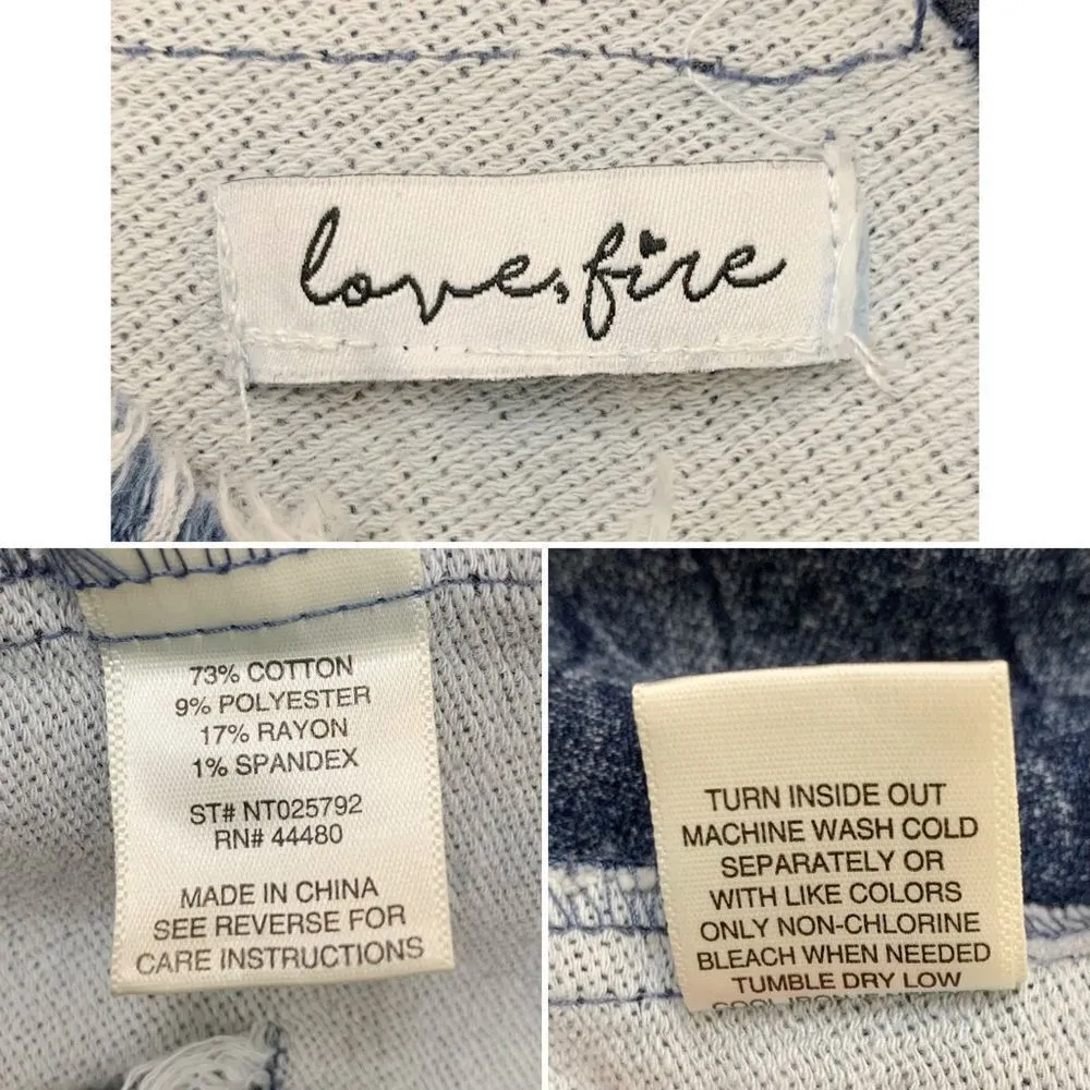 Love, Fire Denim Distressed Long Sleeves Sweater - Image 12