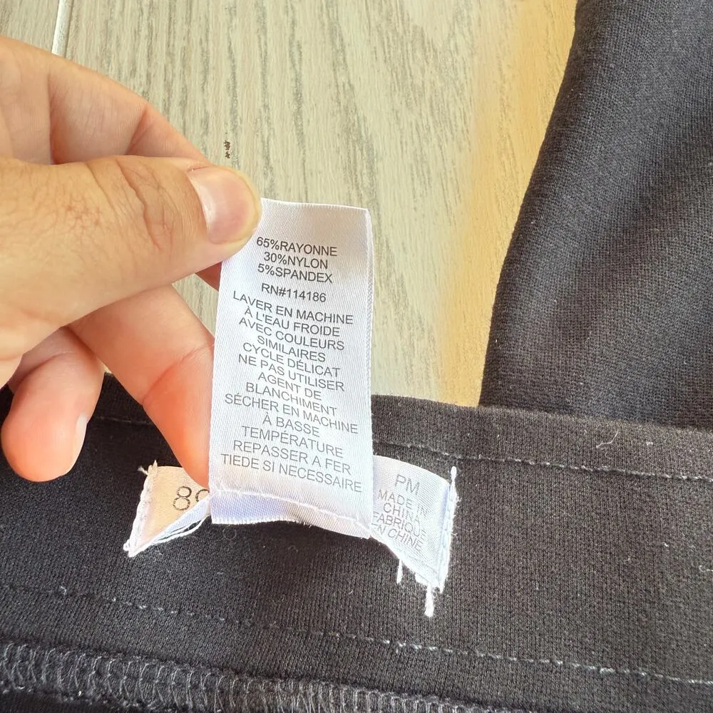 89th + Madison Women’s Petite Medium Black Cropped Drawstring Pants Size undefined - Image 3