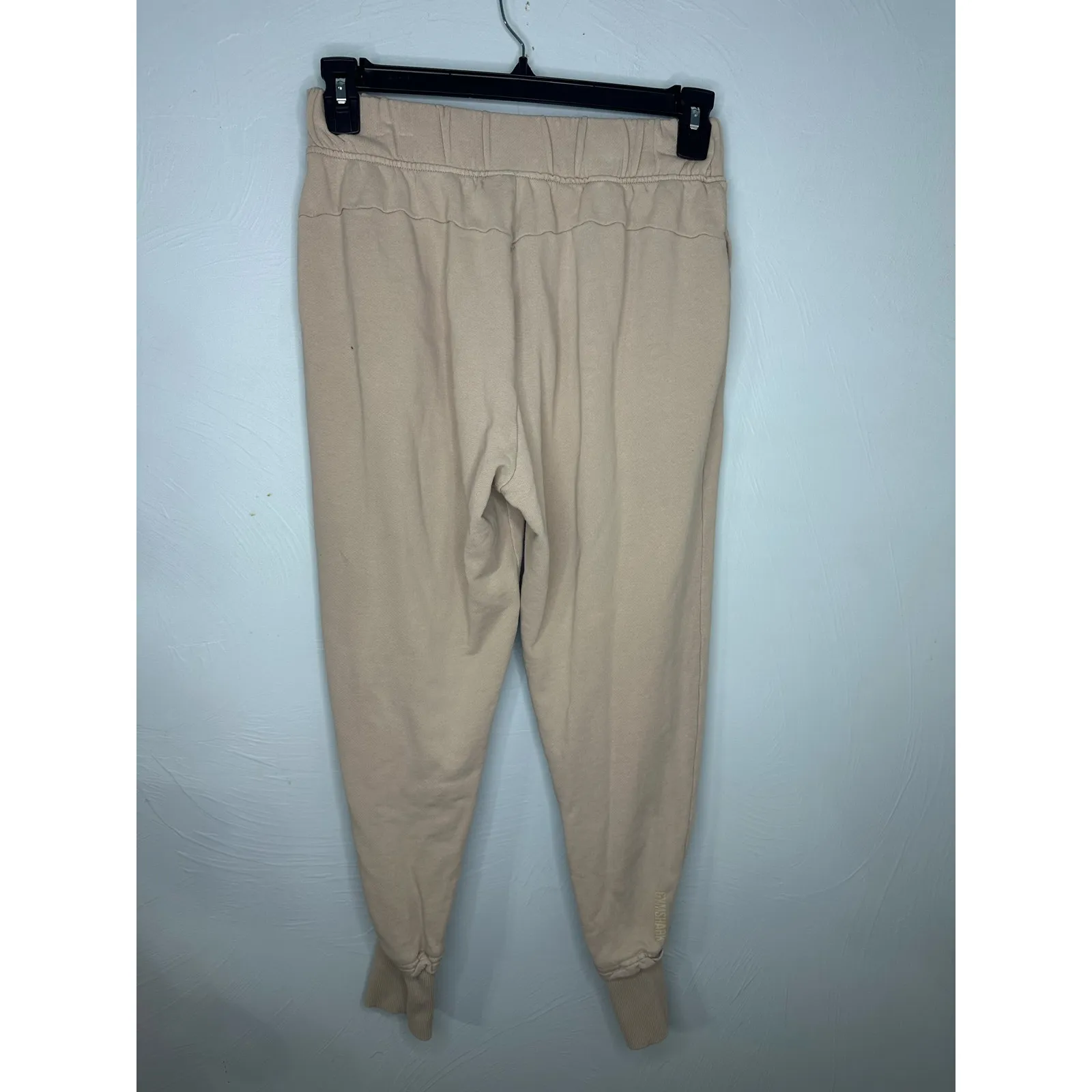 Gymshark Joggers Sweatpants Women's Size Small Drawstring Beige Athletic Pants - Image 3