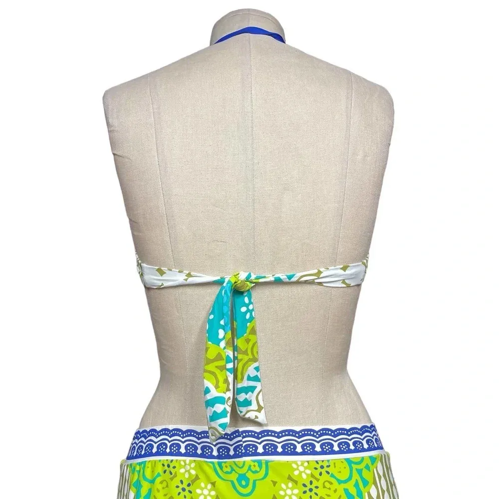 Trina Turk Seychelles Bikini‎ Set Blue Green Size 4 - Image 6