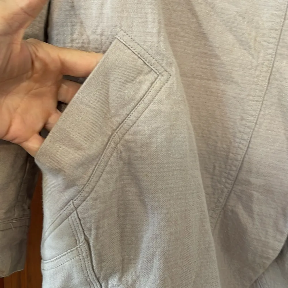 DONORATICO MIXED MEDIA QUILTED COTTON BLEND PARKS HOODED JACKET LARGE - Image 2