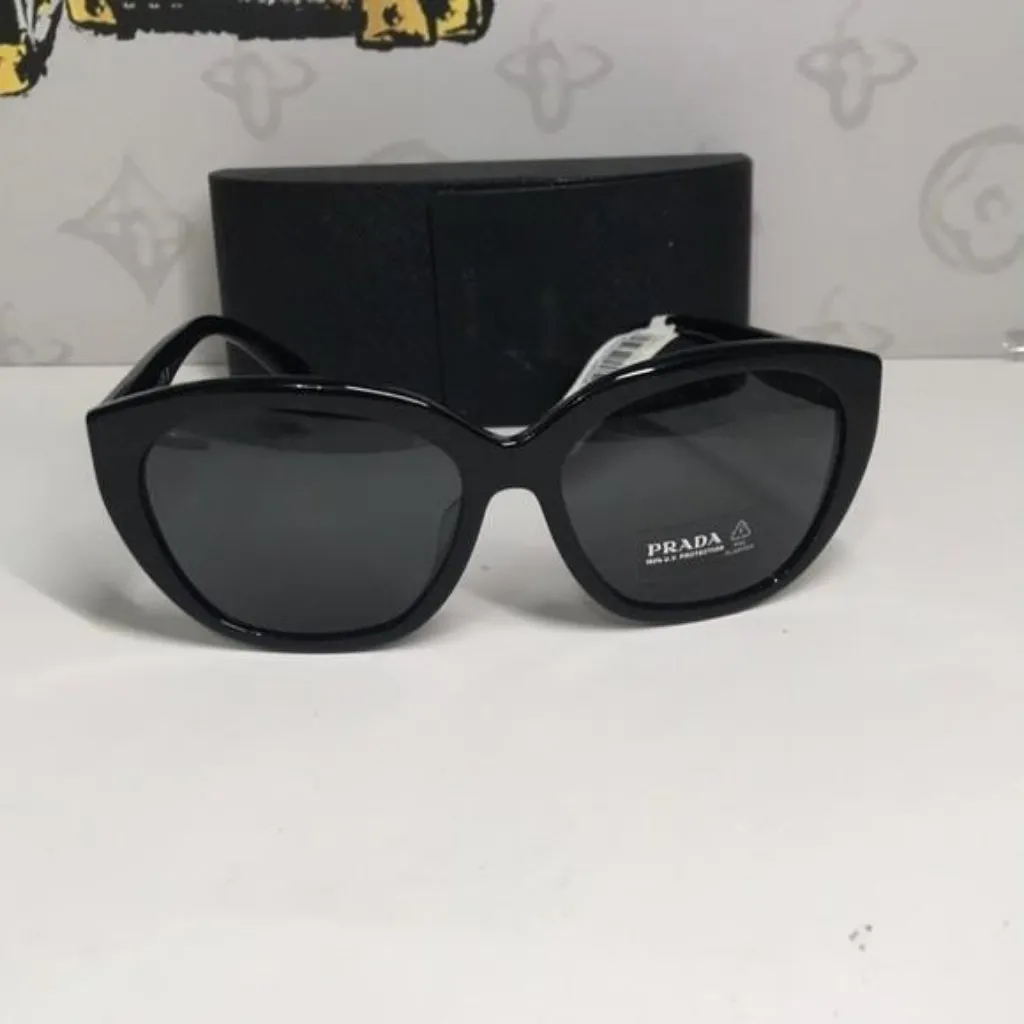 New Authentic Prada Black Women's Sunglasses PR 16X-F 1AB-550 - Image 6