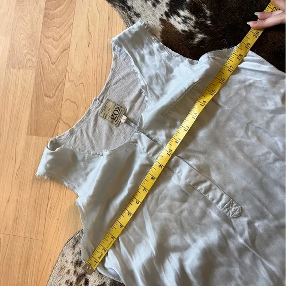 GO BY GO‎ SILK Linen Silk Blend Dress Waist Tie Vacation Lightweight Travel Sz S Gray - Image 6