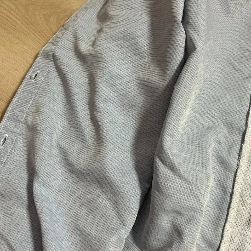 Mountain Hardwear Long Sleeve Button Up Shirt Light Blue Hiking Outdoor Womens L - Image 6