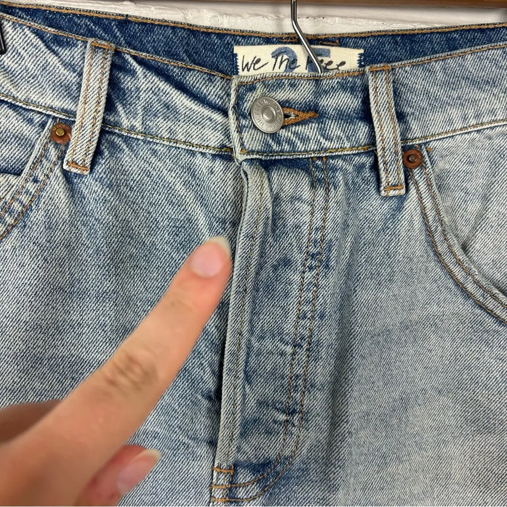 We The Free Free People Light Wash Denim Skirt Size 25 - Image 6