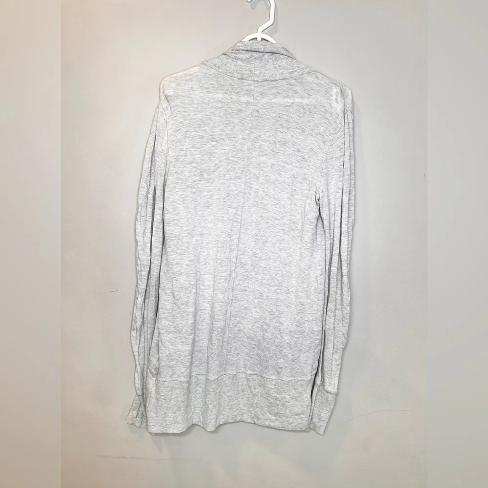 Athleta Pranayama Wrap Fog Grey Heather Cardigan Pullover Sweater Size  Small. - Image 9