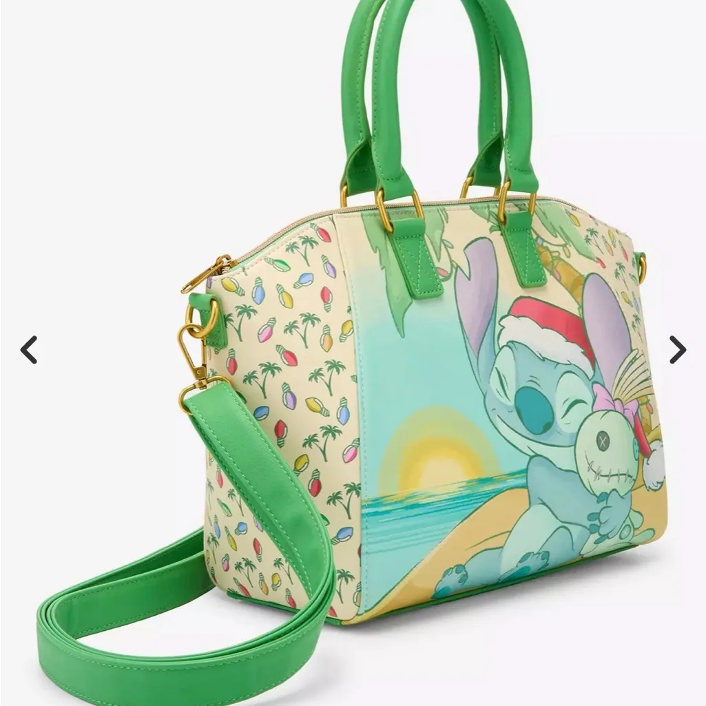 Loungefly Disney Stitch & Scrump XMAS Holiday Beach Crossbody top handle bag - Image 2