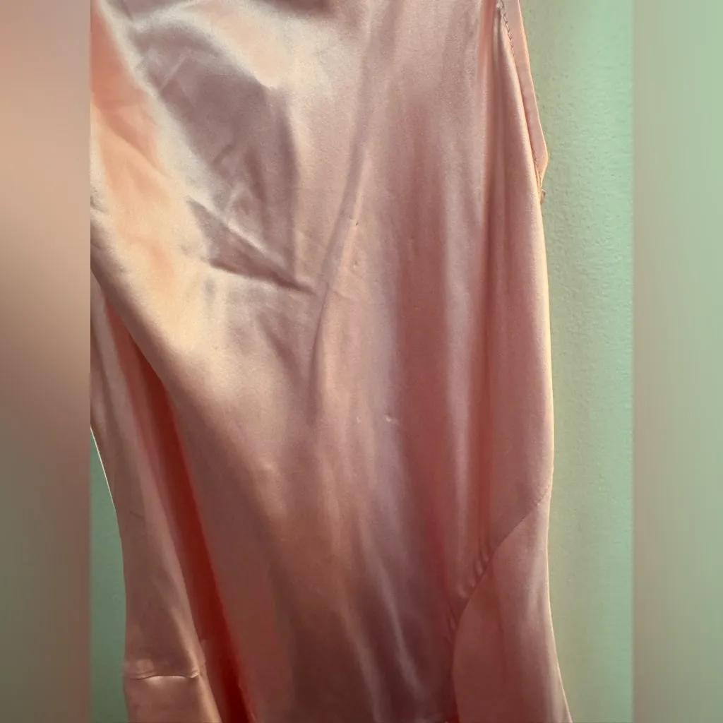 NWT LoveShackFancy Lionel Draped Lace-Trimmed Silk-Charmeuse Mini Dress - Image 6