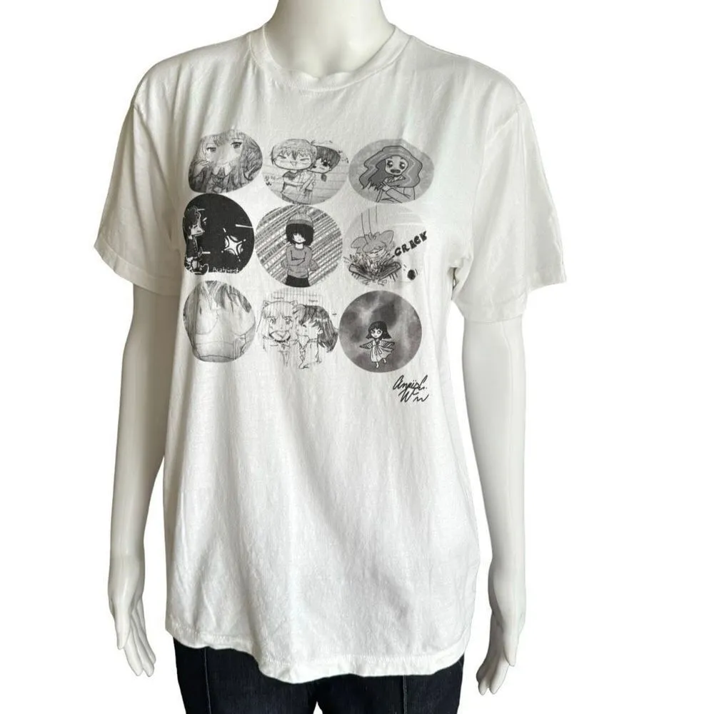 Japanese Harajuku Anime White 100% Cotton Oversized T - Image 3