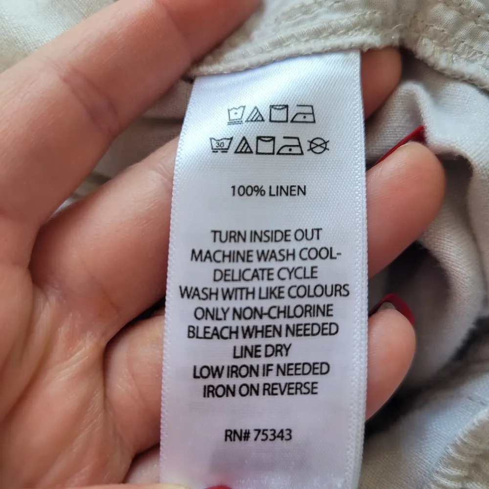 Cynthia Rowley  Cream Linen Jogger Pants - Image 11