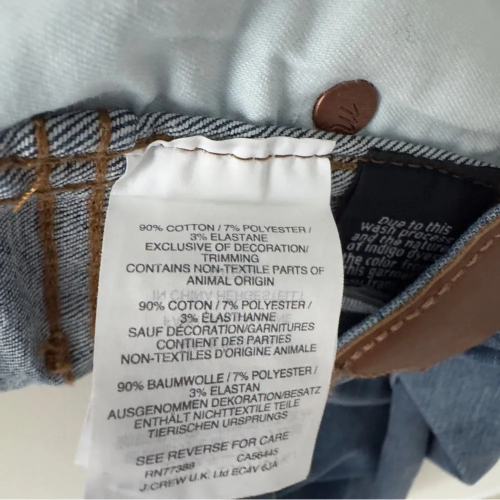 Madewell 10” High-Rise Skinny Jeans Button Fly Distressed denim casual dark Wash - Image 12