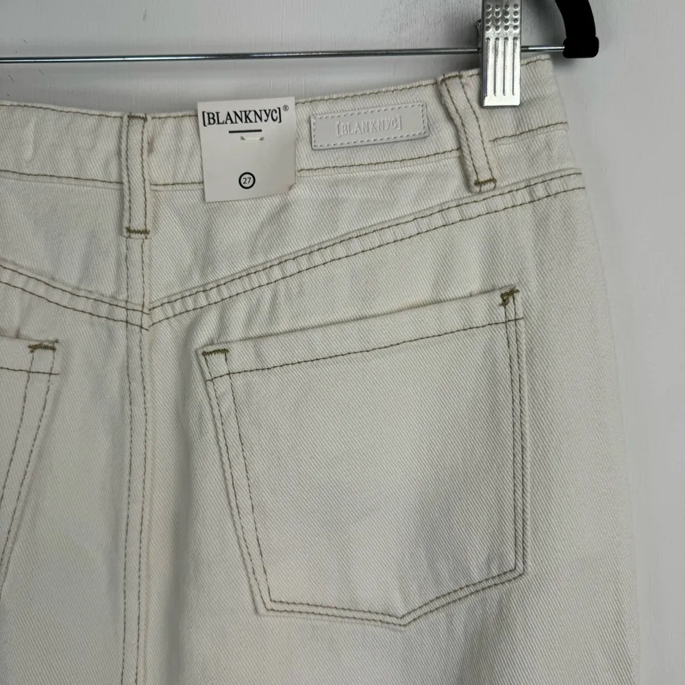 NWT Blank NYC Denim Maxi Slit Skirt Sz 27 Ecru Off White - Image 13