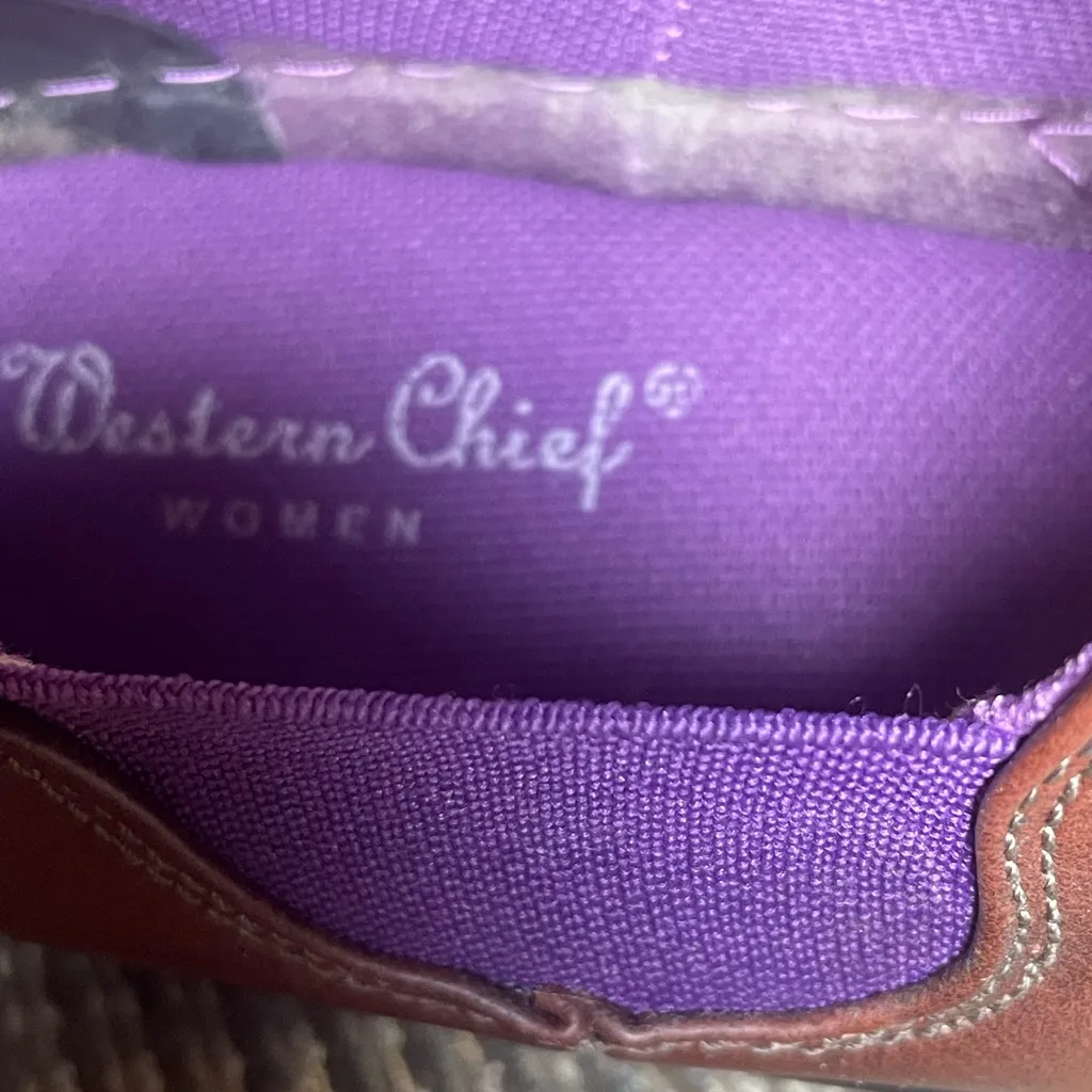 Western Chief Brown and Purple Slip-On  Romeo loafers - Image 5