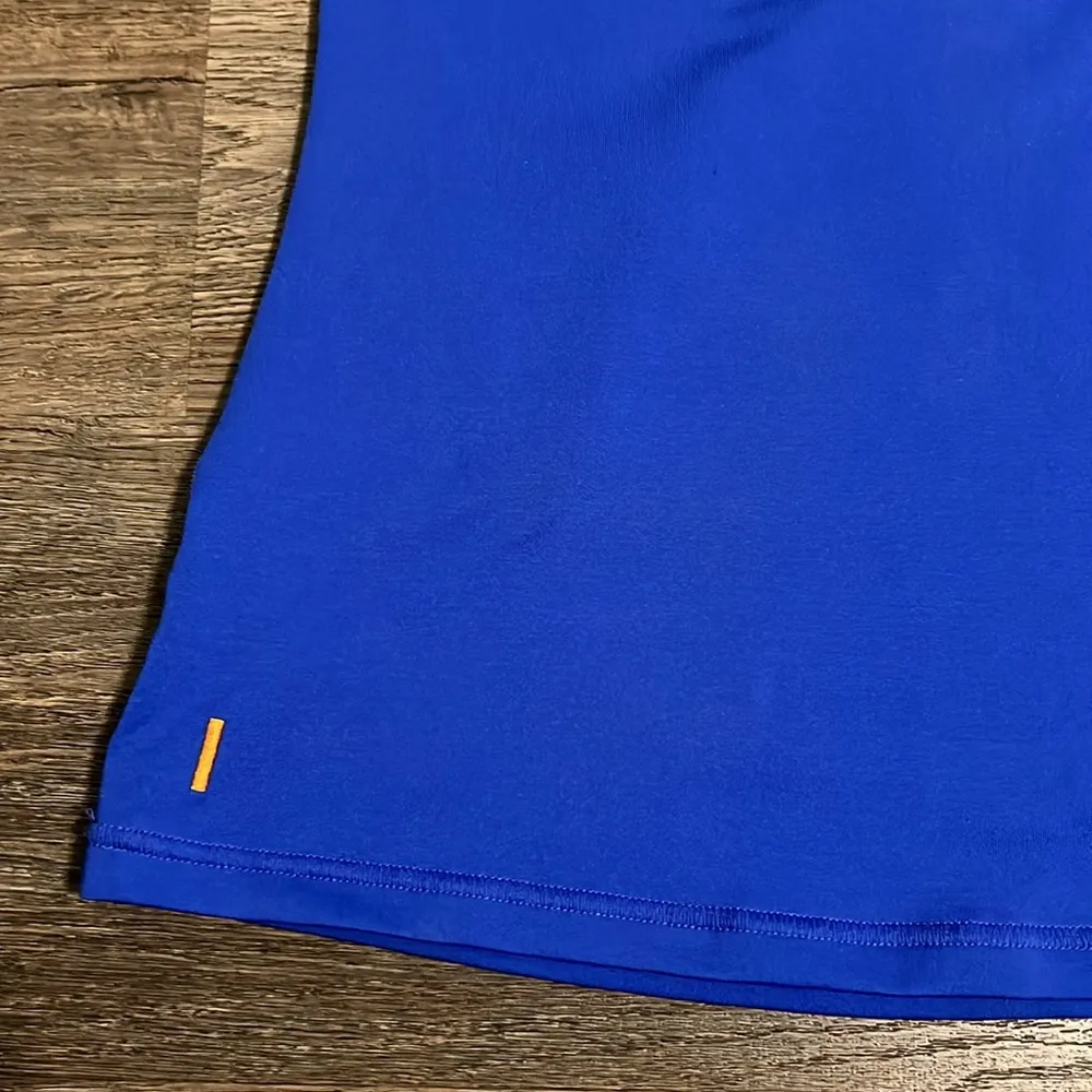 Lucy Tech Women's Blue, Gray and White Athletic Workout Tank Top Large Blue - Image 5