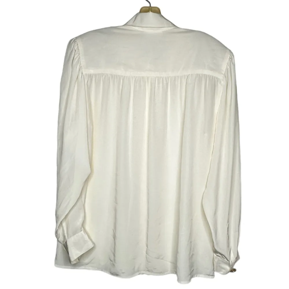Vintage Evan Picone Polyester Blouse with Padded Shoulders - Image 3