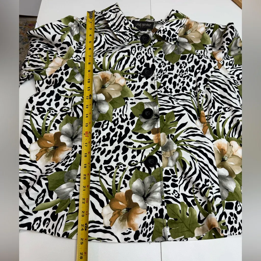Lane Bryant Floral and Animal Print Blazer size 22/24W - Image 8
