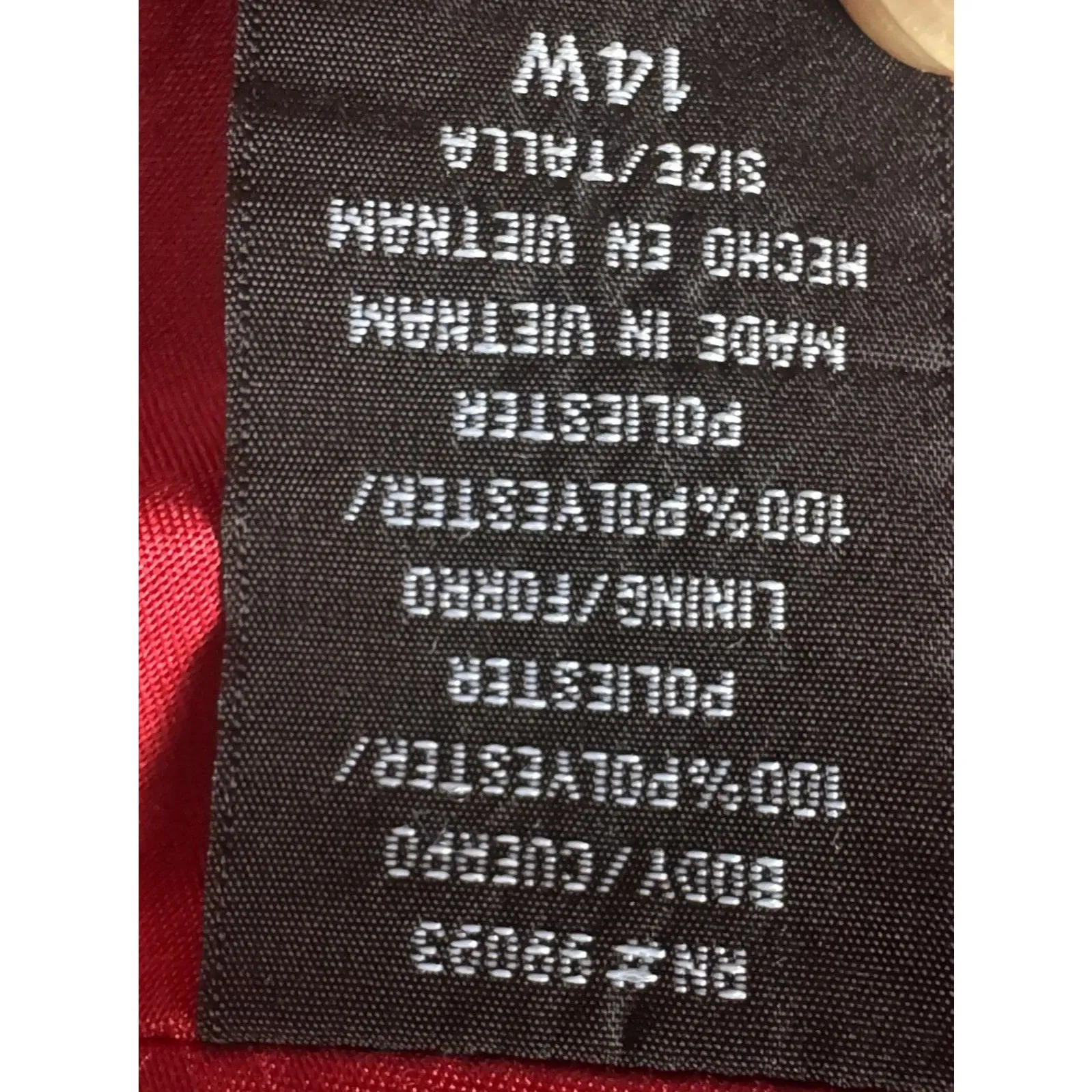 NWT Le Bos Jacket Blazer Short Red Peplum 3/4 Sleeve Womens Size 14W Holiday - Image 15