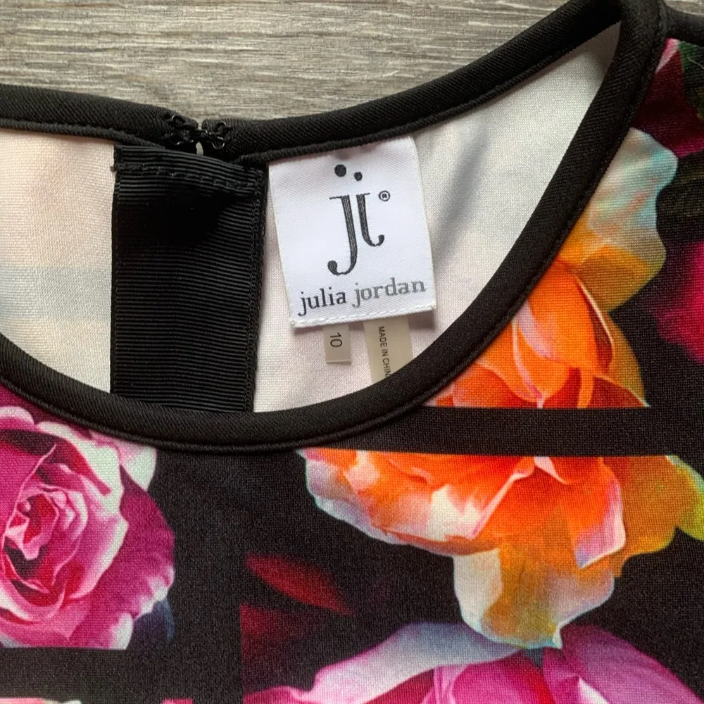 NWT Julia Jordan Long Sleeved Floral Knee Length Dress 10 - Image 5