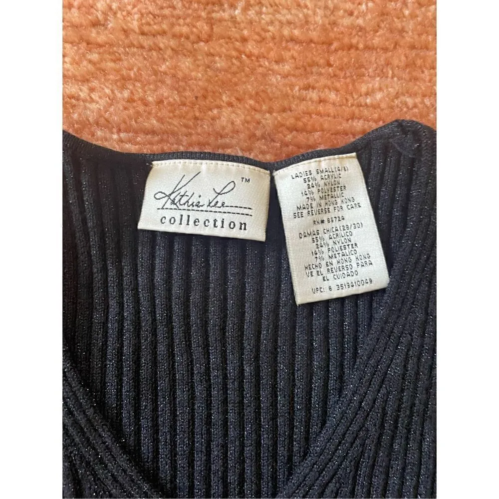 “Kathie Lee Collection “ Top with Gold Sparkles Ribbed Stretch Ladies - Image 2