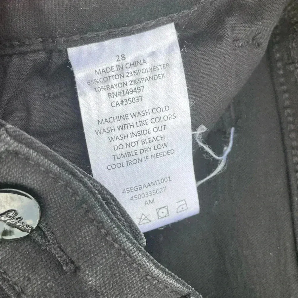 Sam Edelman The Kitten Mid Rise Skinny Ankle Gray Black jeans 29 - Image 2