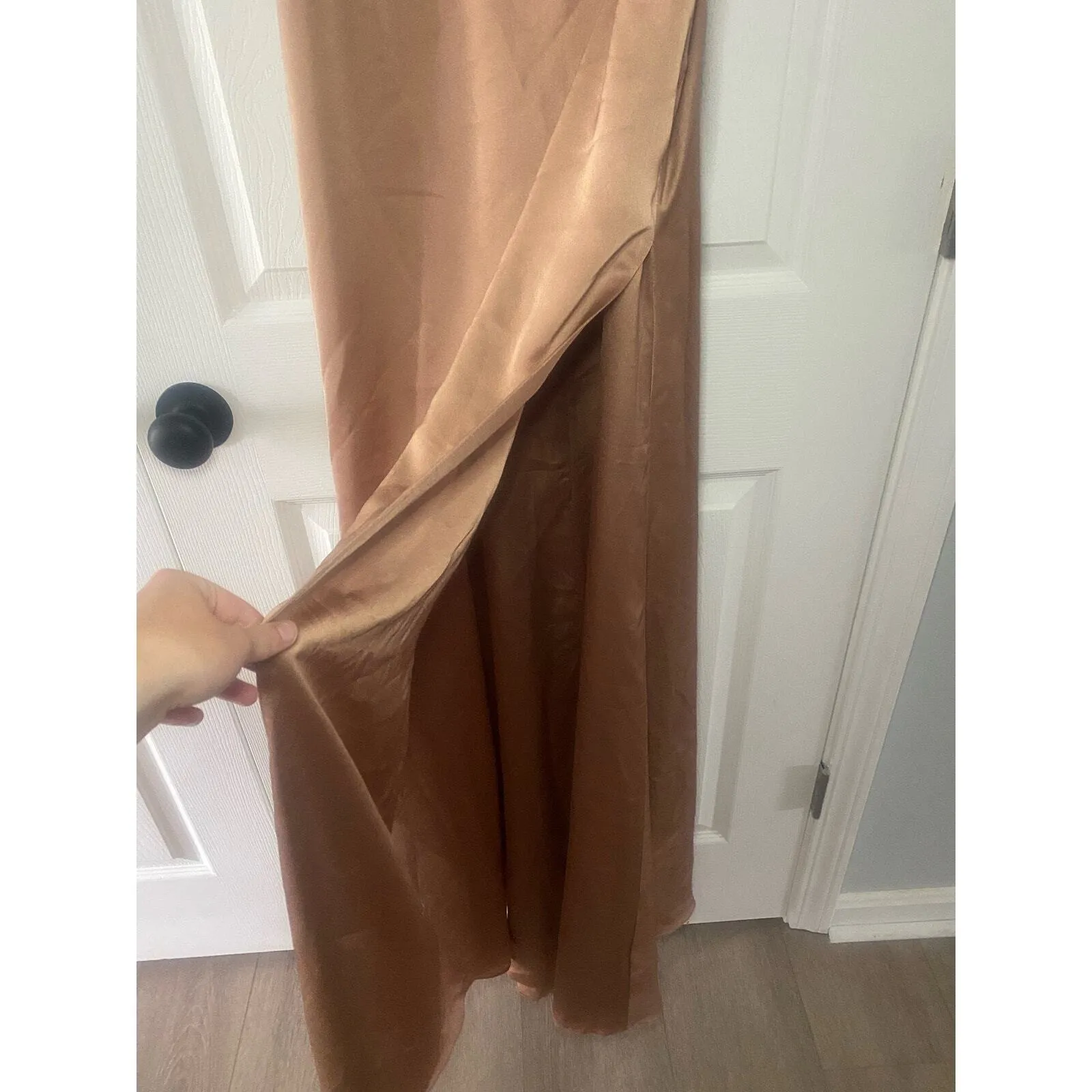 NWT Fame &‎ Partners x Free People The Rosabel Maxi Dress in Bronze Size 8 - Image 5