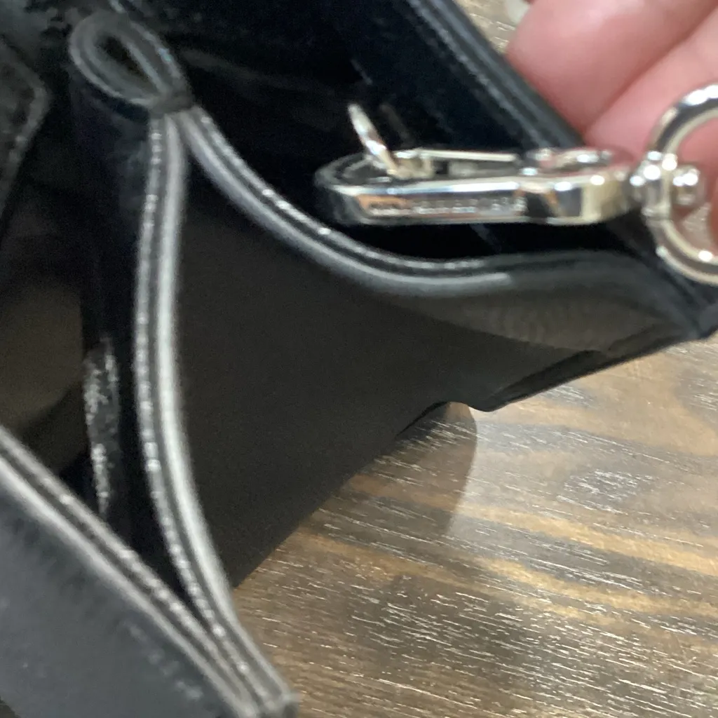 Karl Lagerfeld Black Leather Satchel with Karl Logo Charms - Image 7