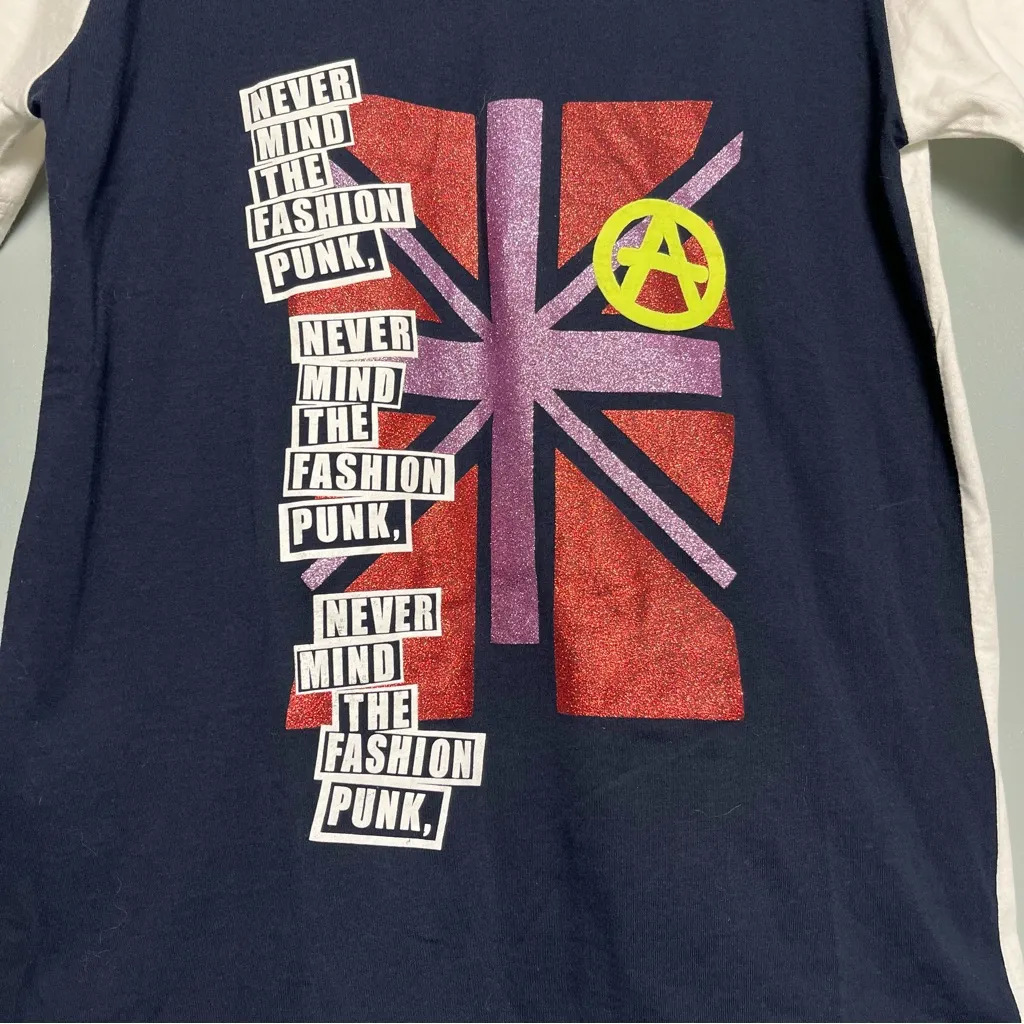 Dolce & Gabbana Never Mind The Fashion Punk Glitter D&G T Shirt Women’s Size XL - Image 3