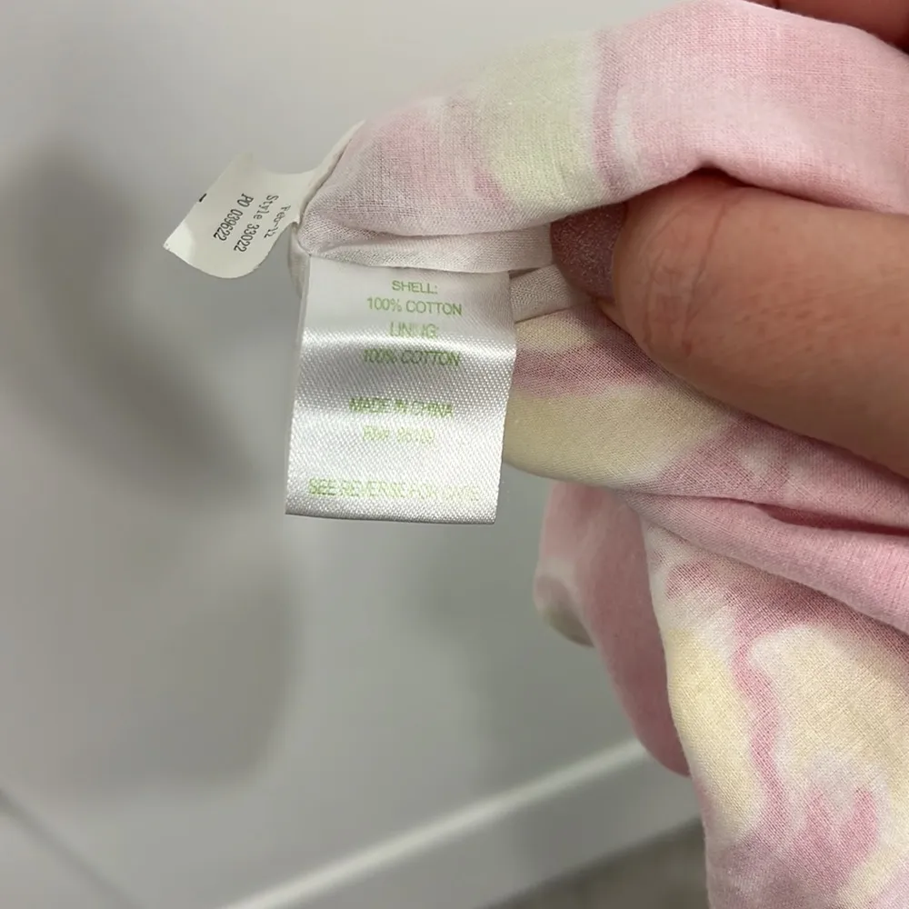 Lily Pulitzer Size 2 Pink and Yellow Floral Scalloped Hem Skirt - Image 8