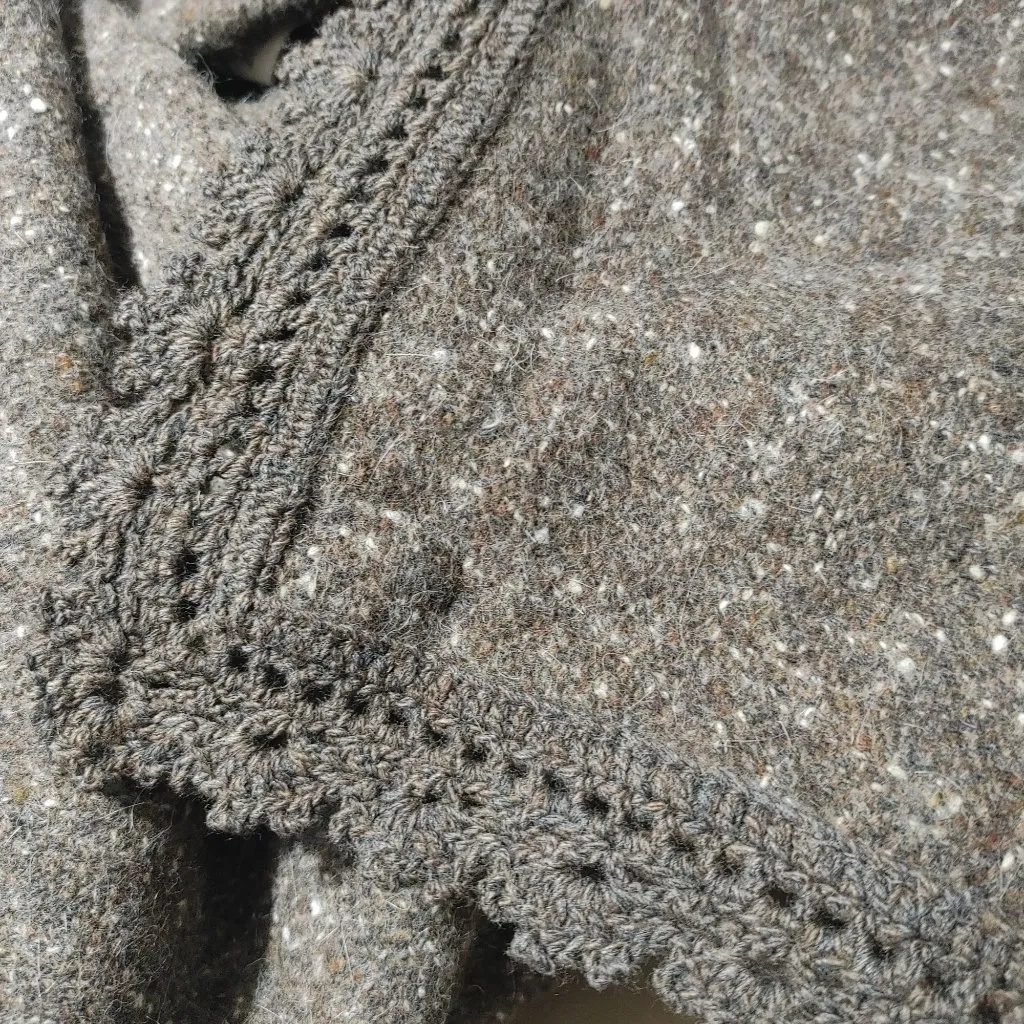 Valentino Skirt Suit Set Sz 12 Wool Angora Blend Brown Tweed Italy Authenticate - Image 5