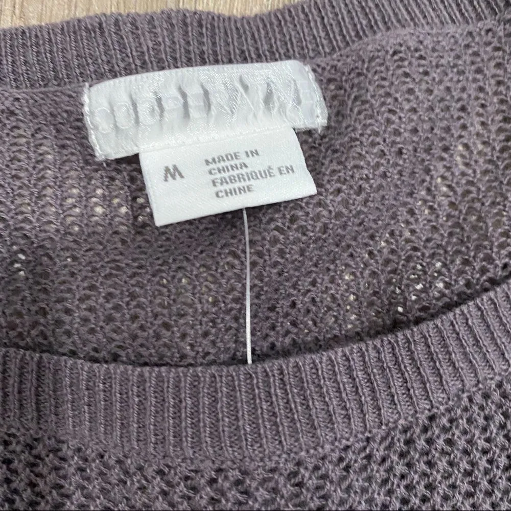 NWT Urban Outfitters Striped Sweater medium nwt loose‎ knit Beachy pink blue - Image 3