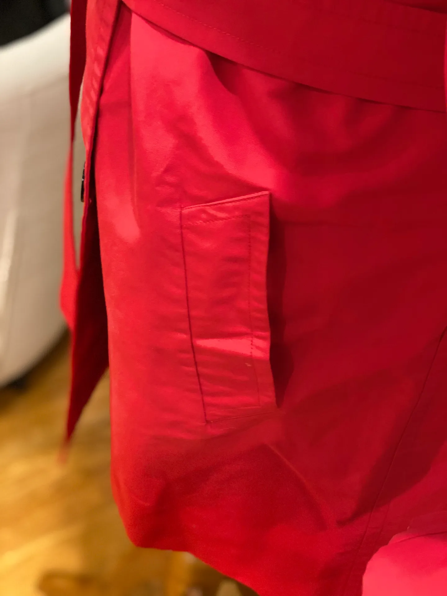 Carlisle Etcetera Red Trench Coat Belted 6 - Image 6