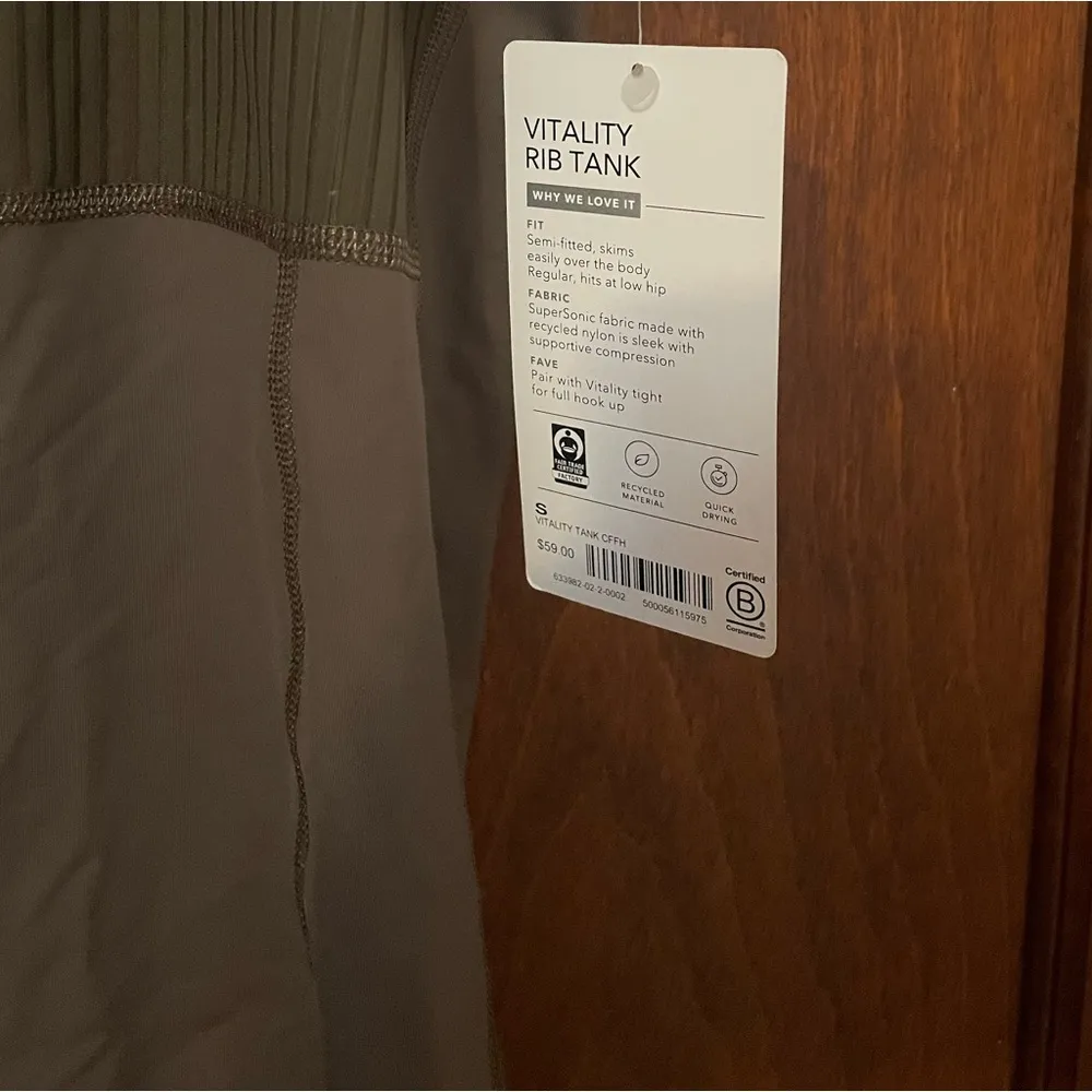 ATHLETA Vitality Rib Tank Top Size S - Image 4