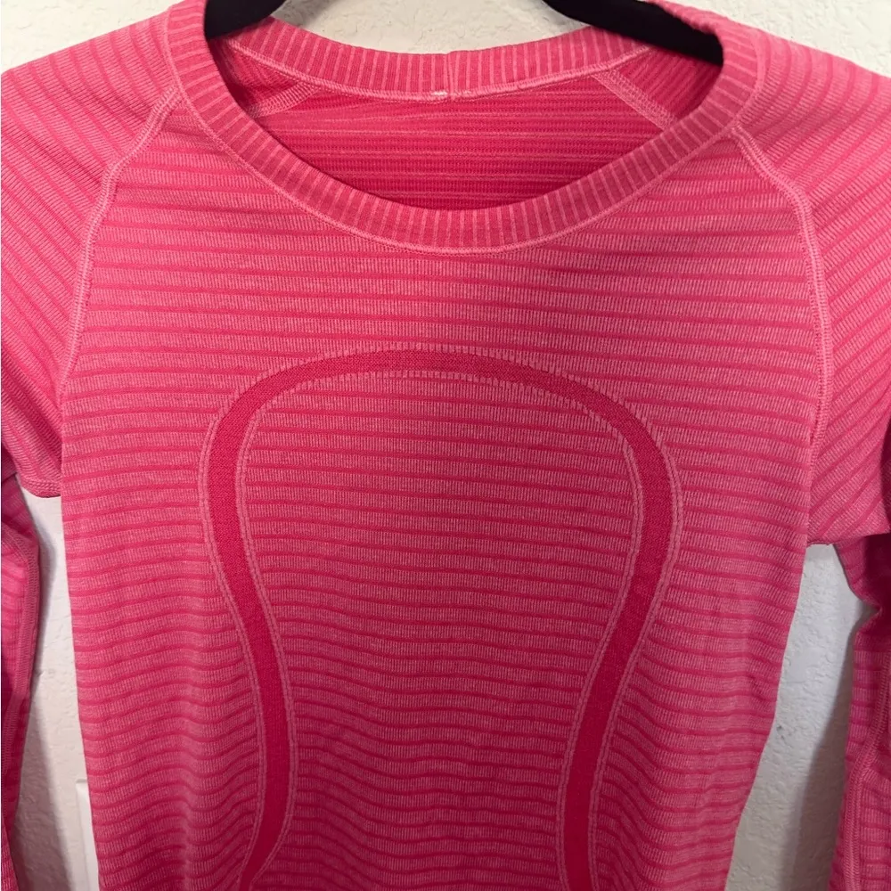 Lululemon Swiftly Tech Long Sleeve Top Rugby Stripe Tonal Heathered Boom Juice 4 - Image 5