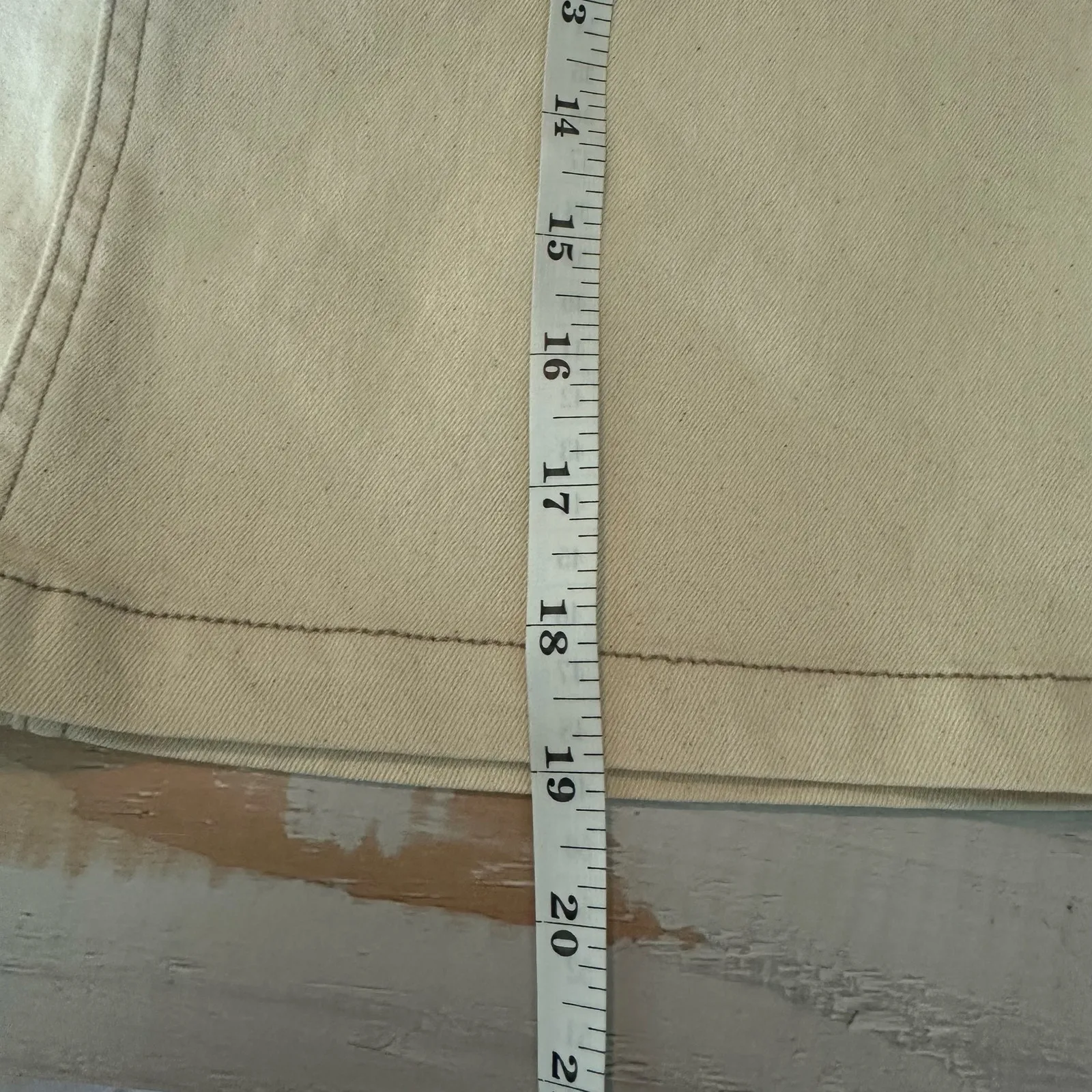 Prana Organic Cotton Broadway Denim Mini Skirt Size 0 Natural - Image 10