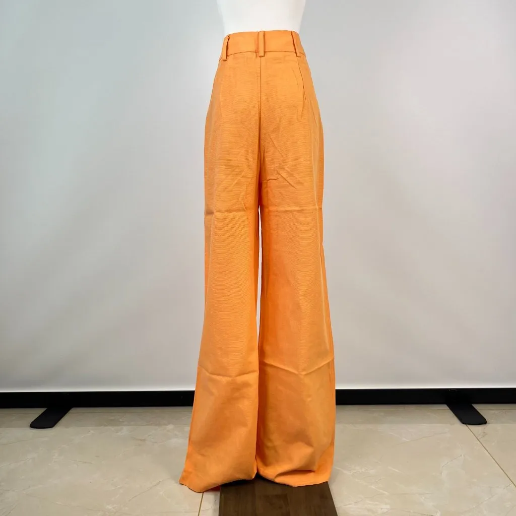 NWOT FARM Rio Peach Wide-leg Pants Orange Size XS/ W27 Women's - Image 7