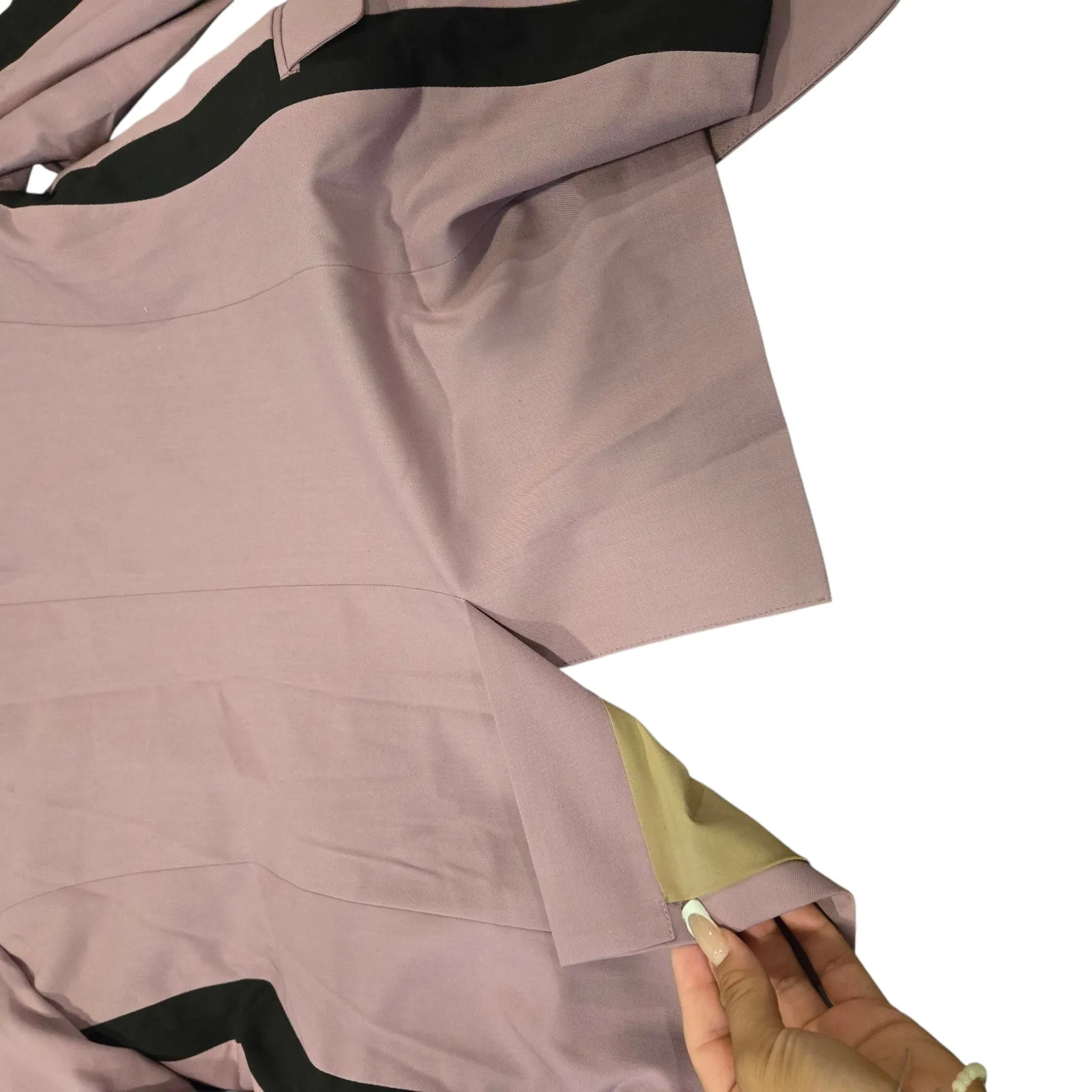 Wildfang The Empower Colorblock Tux Blazer Mauve/Black Size: S Purple - Image 8