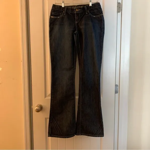 CRUEL GIRL Allison Low & Lean Juniors Dark Wash Bootcut Denim Low Rise Jean 3L # - Image 11