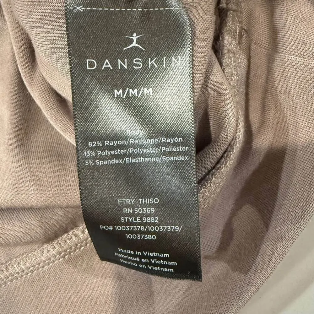 Danskin Scuba Half Zip Athletic Pullover Sweater Women's Medium Taupe Athleisure - Image 5