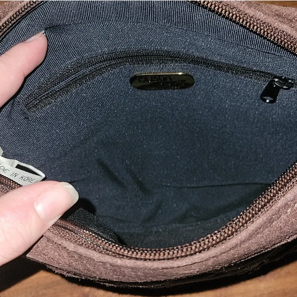 Austin's Designs Brown Suede Genuine Leather Crossbody Bag - Image 4