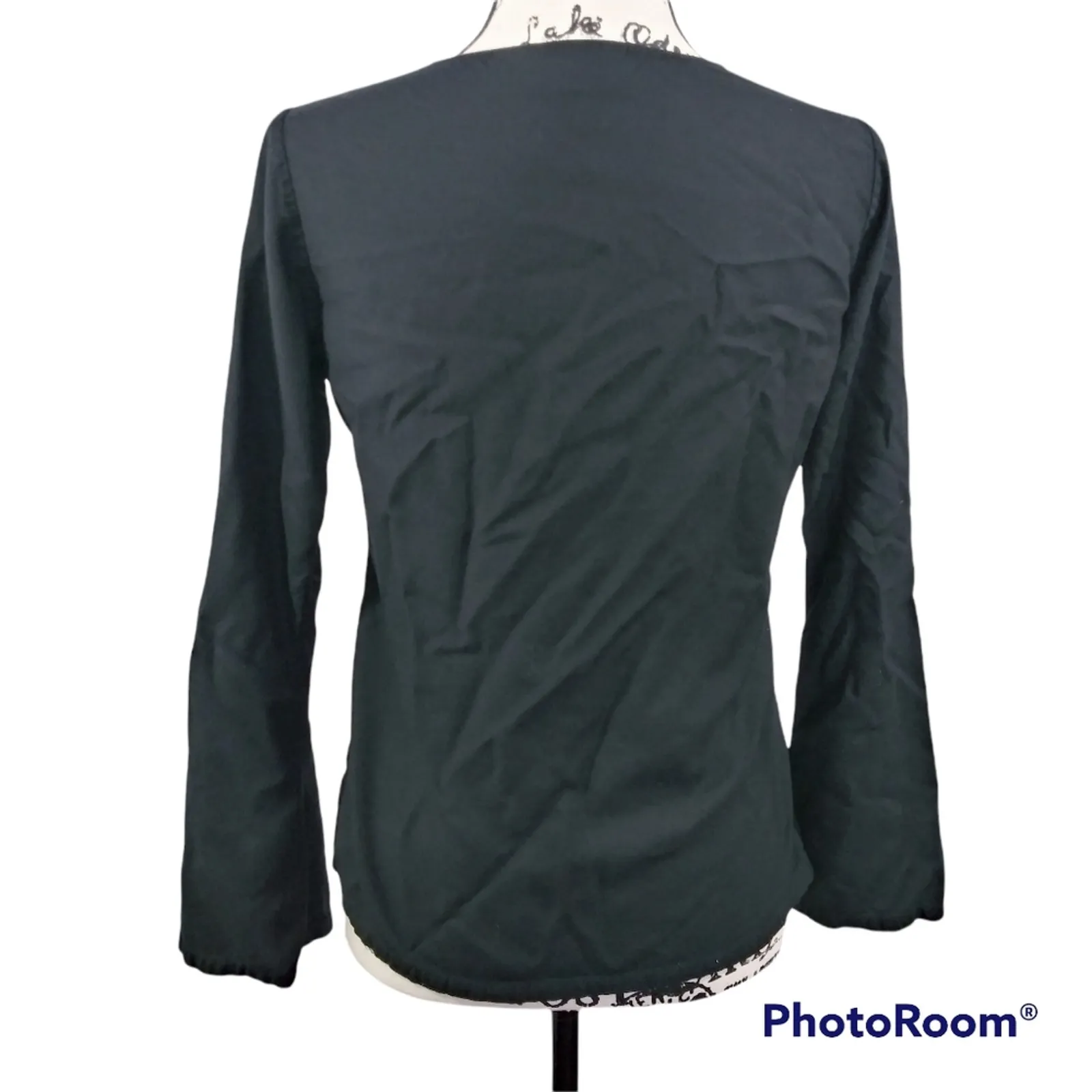 Funky People Black Embroidered Top Artsy Hipster Size M Size M - Image 2