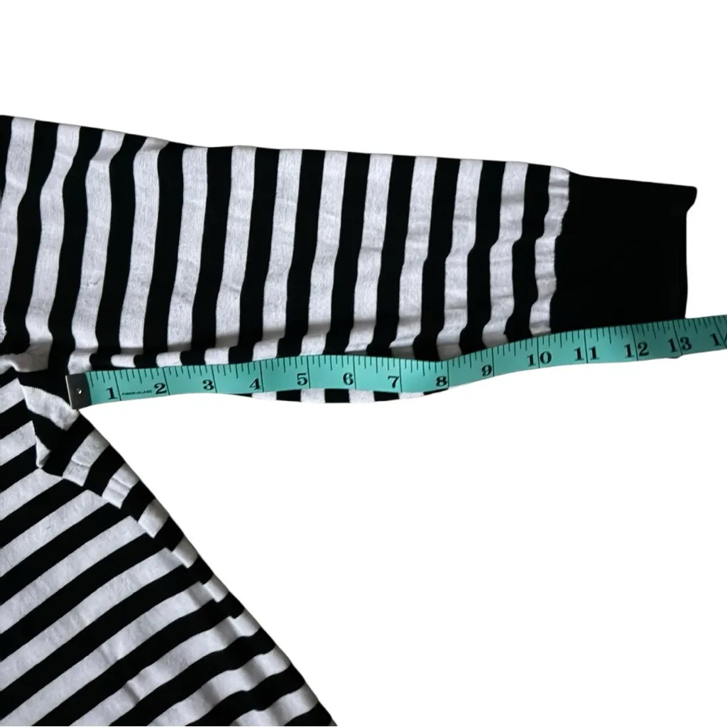 Talbots Womens Size Large Striped Cardigan Sweater Flower Sequined - Image 4