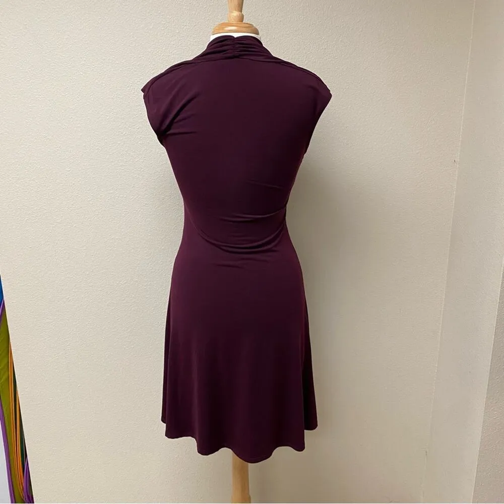Alexia Admor Cowl Neck Dress Maroon Small - Image 2