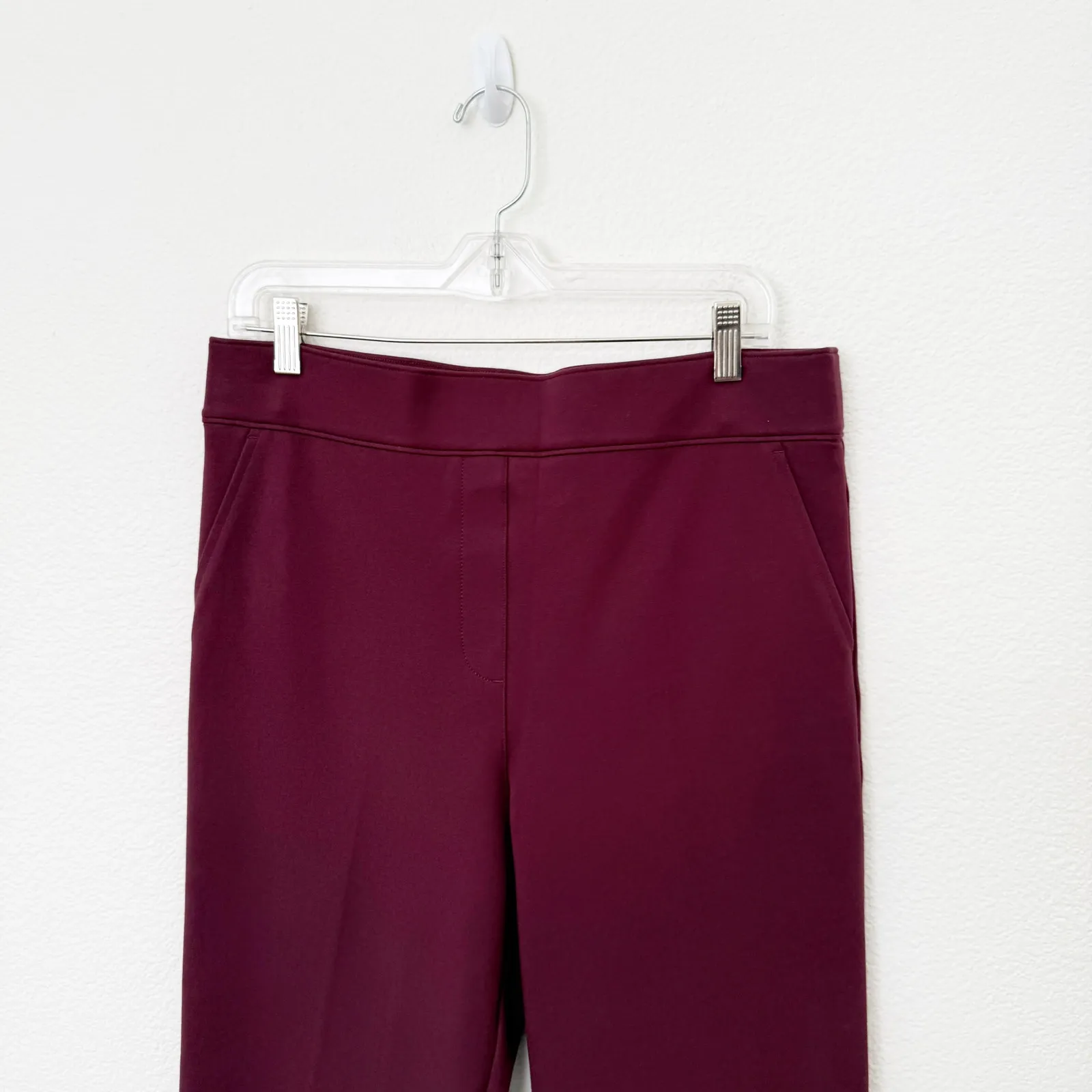 [Spanx] Chianti Red The Perfect Pant Kick Flare Ponte Knit Work Career Pants XL - Image 4
