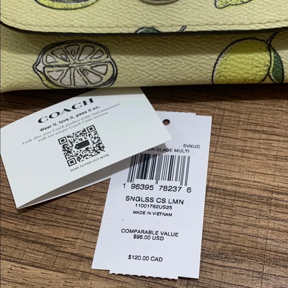 Coach Lemon Pattern Sunglass Case - Image 6