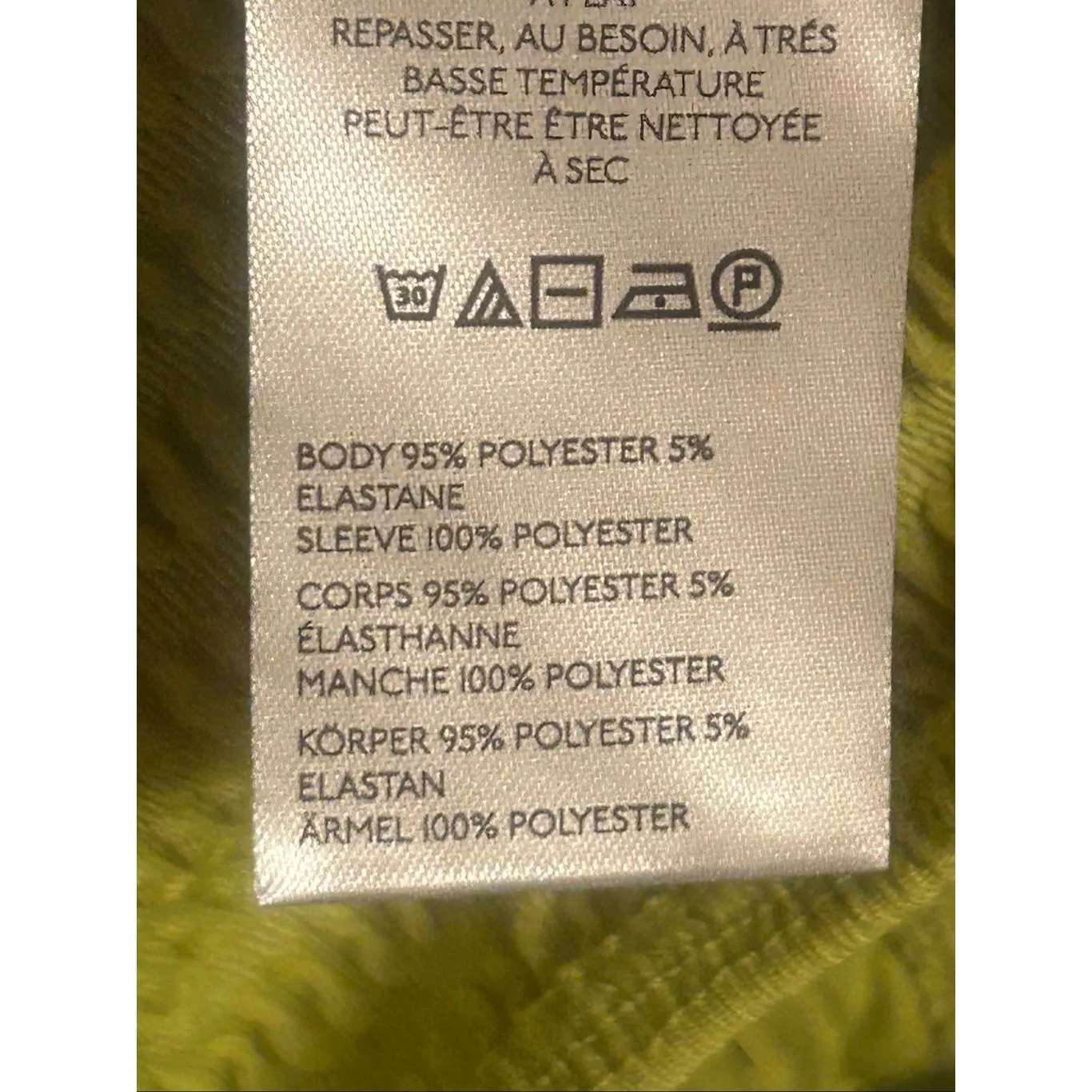 Anthropologie Ruffle Bodysuit Lime Green Long Bishop Sleeve NWT Size Small (5997 - Image 4