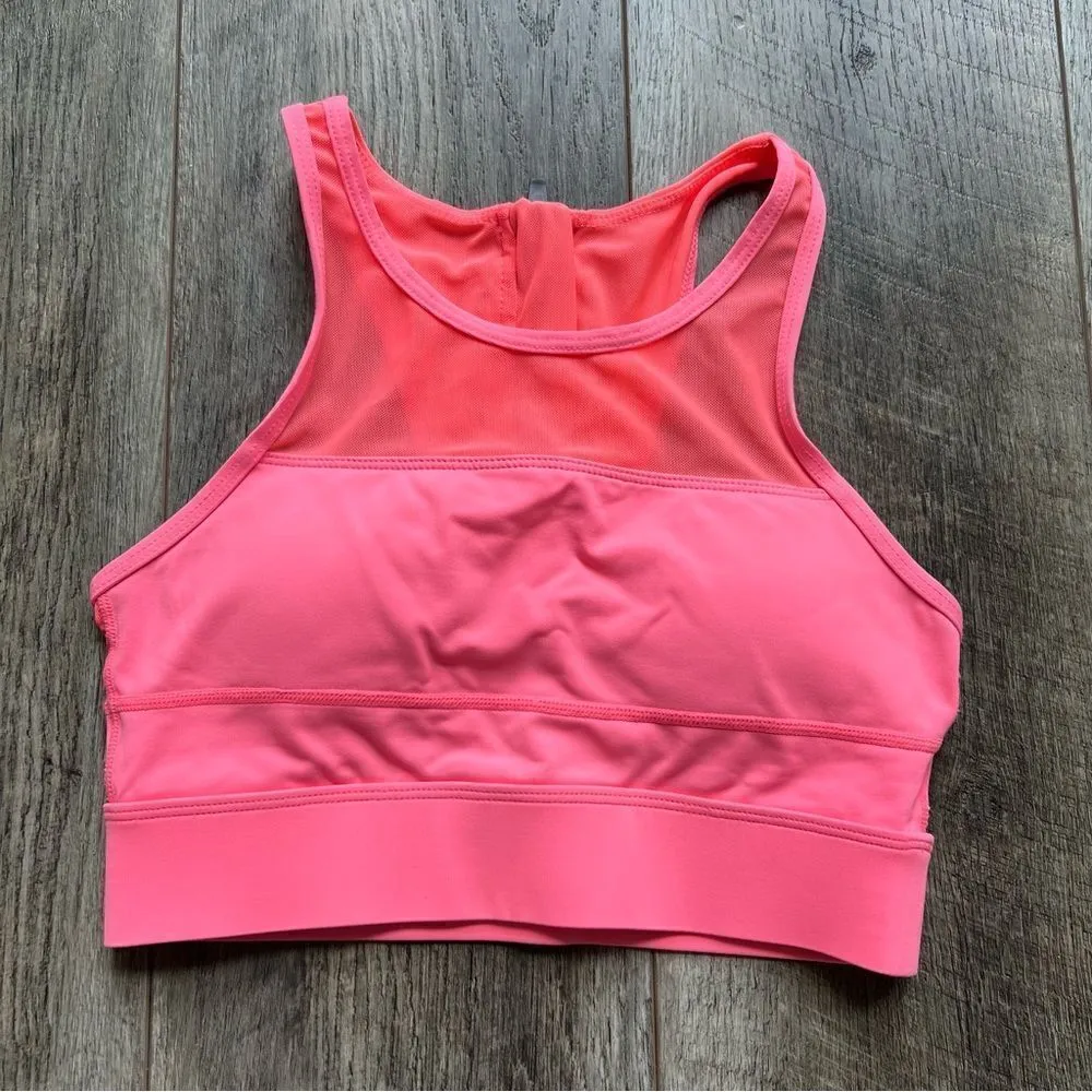 Zyia All Star One‎ More Rep Coral Mesh Detail Sports Bra Size XS Zipper Back - Image 5