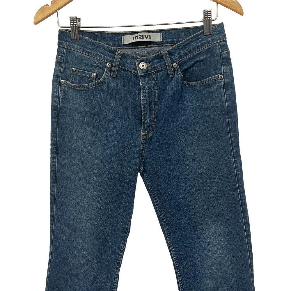 Mavi Molly Vintage 90's Flare Low Rise Button Fly Medium Wash Long Denim Jeans Size 30 - Image 46