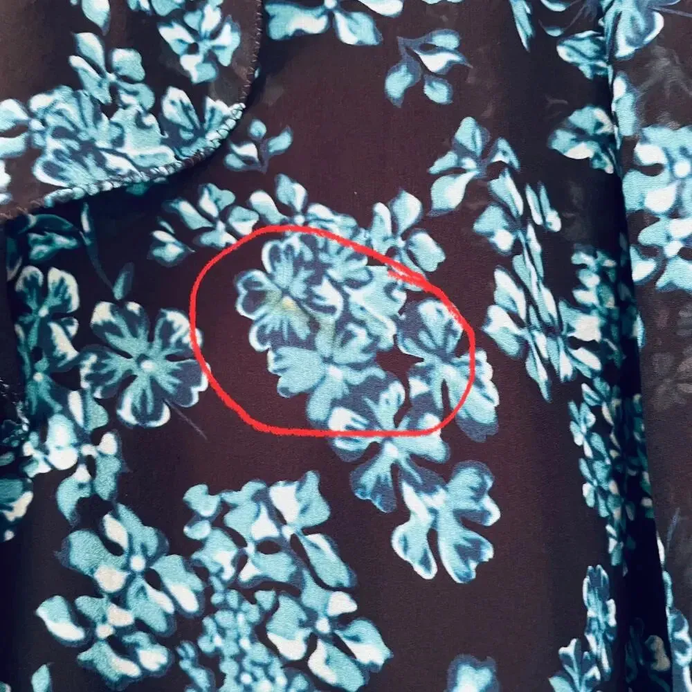 Saloni Izzie Dress Maxi Silk Chiffon Floral Print Semi Sheer Long Sleeve Size 2 Black - Image 6