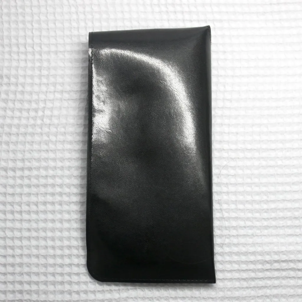 Black Vinyl Eyeglasses Sunglasses Pouch Case with Belt Pocket Clip - Image 5